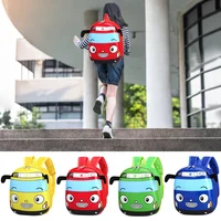 Cute 3D Cartoon Bus Kindergarten Children School Bag Backpack Girls Boys Satchel 3