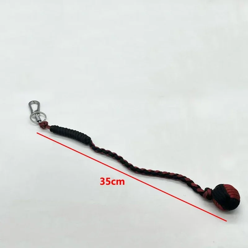 1PCS 35cm DIY Monkey Fist Whip Bracelet Outdoor EDC Self Defense Rope Steel Ball Window Breaker Personal Safety Keychain Tools