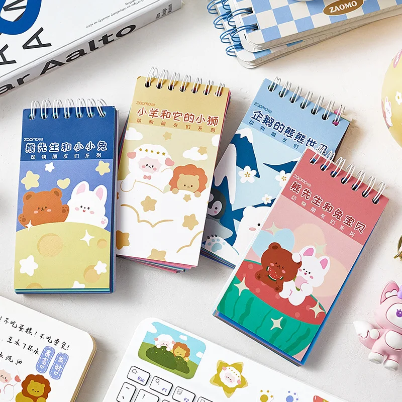 50sheets Kawaii animal penguin bear Decorative Coil Sticker Book Scrapbooking Label Diary Stationery Album Phone Journal Planner