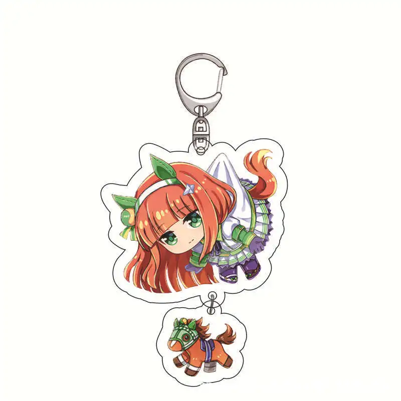 Anime Umamusume Pretty Derby Acrylic Keychain Special Week Silensius Creative Pendant Pendant Charm Gift view 4