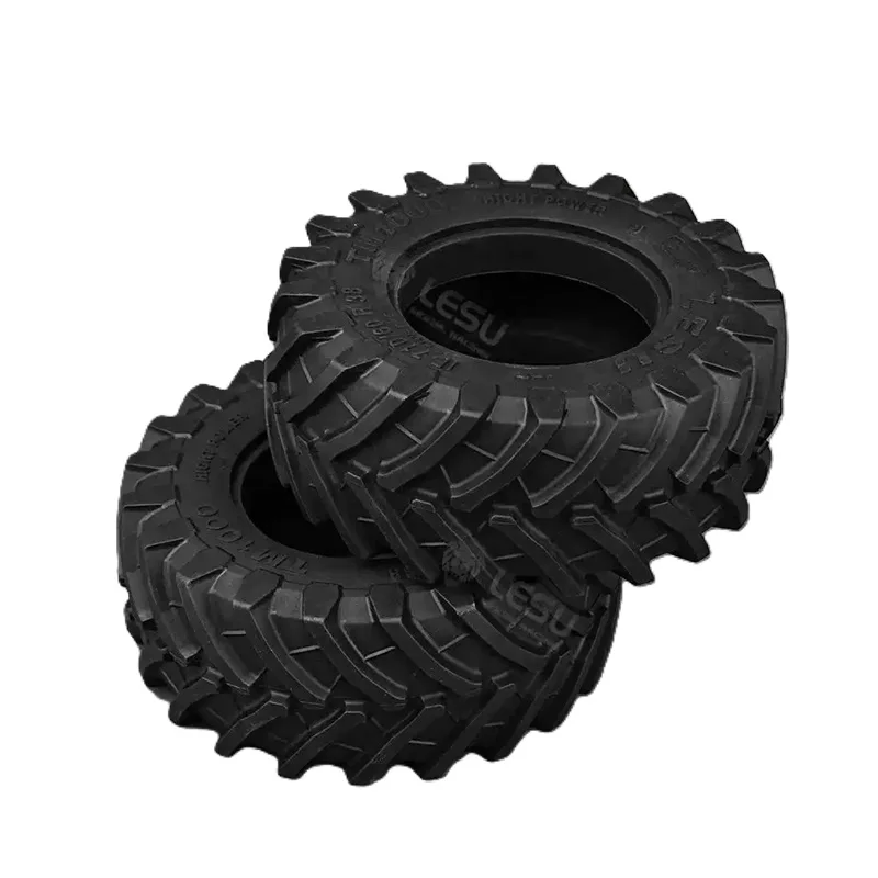 Spare Parts Rubber Rear Wheel Tire Tyre Accessories for Toys LESU 1/14 RC Hydraulic Tractor AOUE 1050 Car Vehicle Model