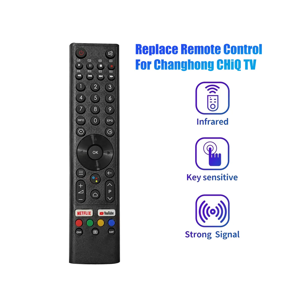 Replace Remote Control for Changhong CHiQ LED TV GCBLTVC1GBBT GCBLTVC1GBBT-C5 GCBLTVC1GBBT-C2 GCBLTVC1GBBT-C6