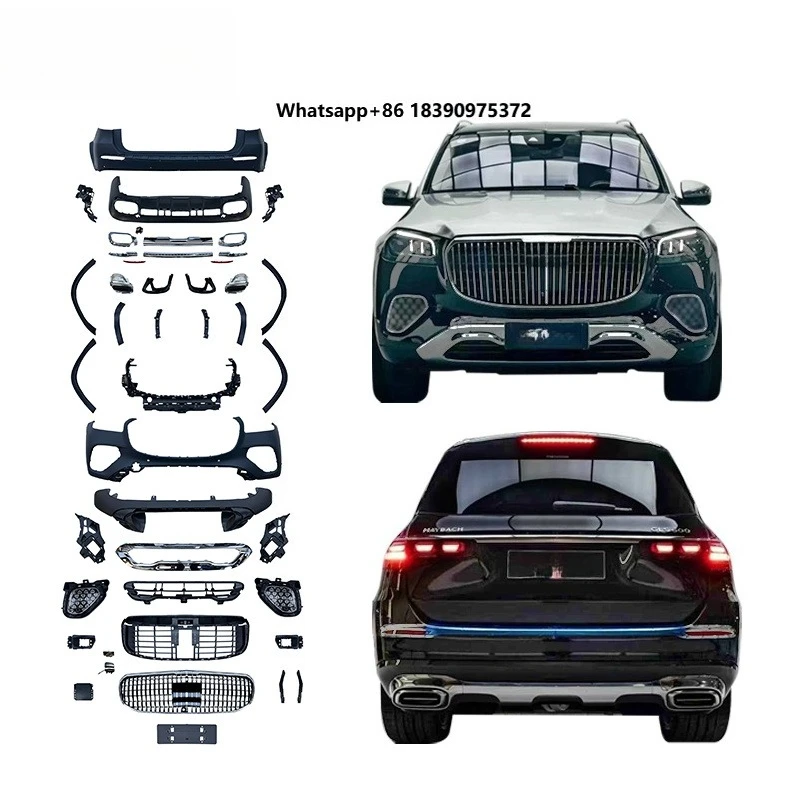 New High Quality for 2020-2024 GLS X167 Upgrade M-BH Bodykit Front/Rear Bumper Grille Diffuser Exhaust Tips Wheel Arches