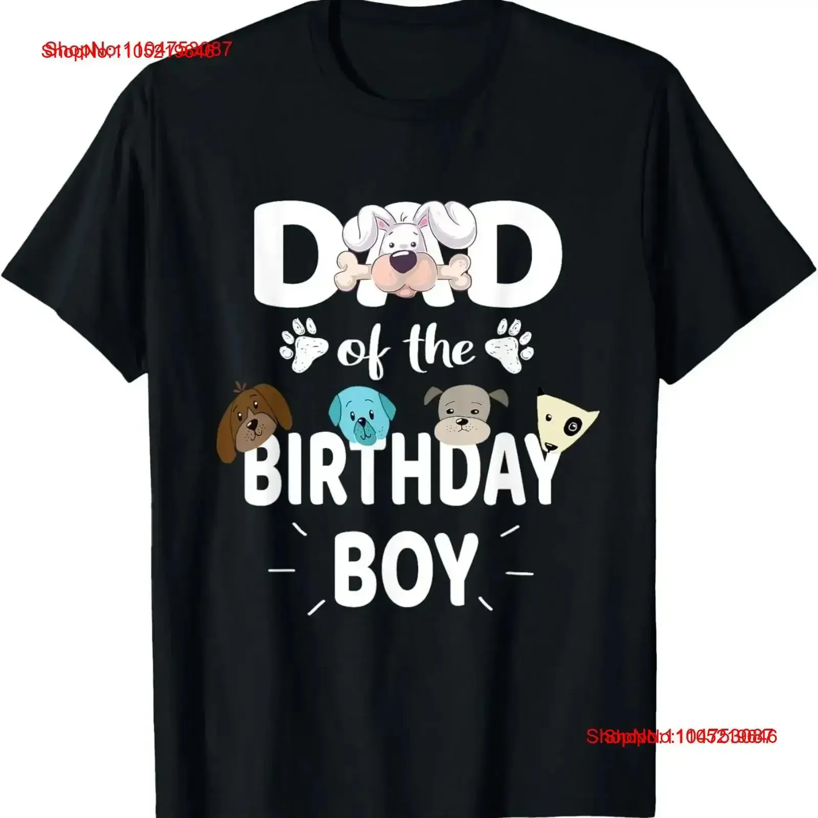 

Dad Of The Birthday Boy Dog Lover Party Puppy Theme T Shirt vintage Washed designer clothes Stylish Slightly vintage Washed