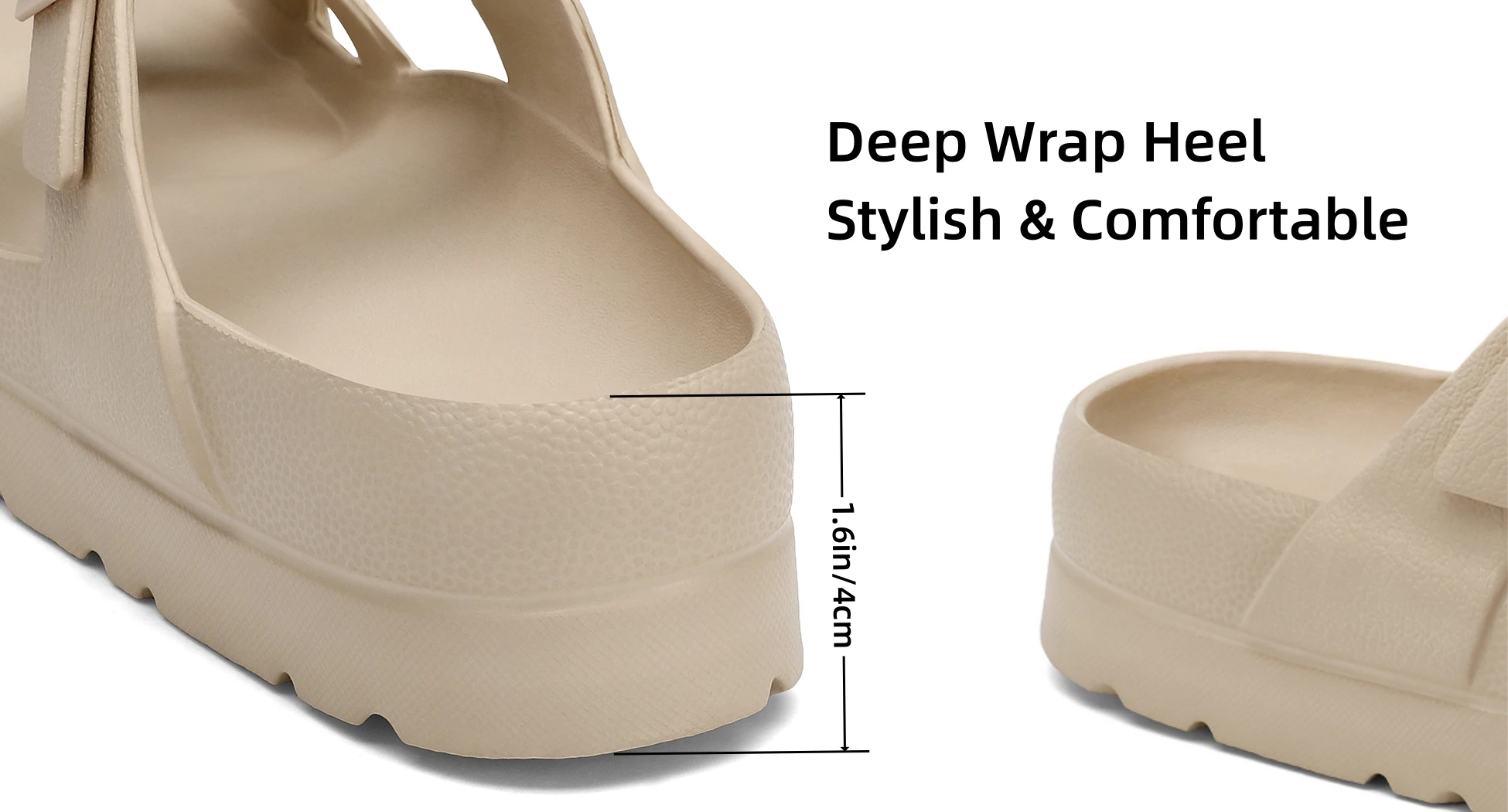 Comwarm Orthopädische Damen-Sandalen mit Verstellbarer Schnalle Rutschfeste Modische Slides Weiche Sohle Strandpantoffeln mit Gewölbeunterstützung – Detail 15