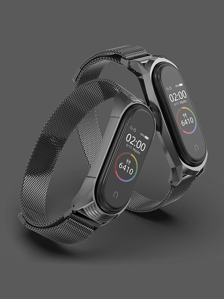 Armband für Xiaomi Mi Band 7 6 5 4 NFC-Armband Sport Milanese-Armband Miband 7 Smartwatch Ersatzgürtel Mi Band 7 Uhrenarmbänder