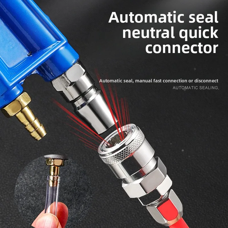 p0831 2024 Multi-Functional Water and Air Dual-Use Dust Blower Gun for Cars, Small Handheld Metal Pneumatic Cleaning Tool