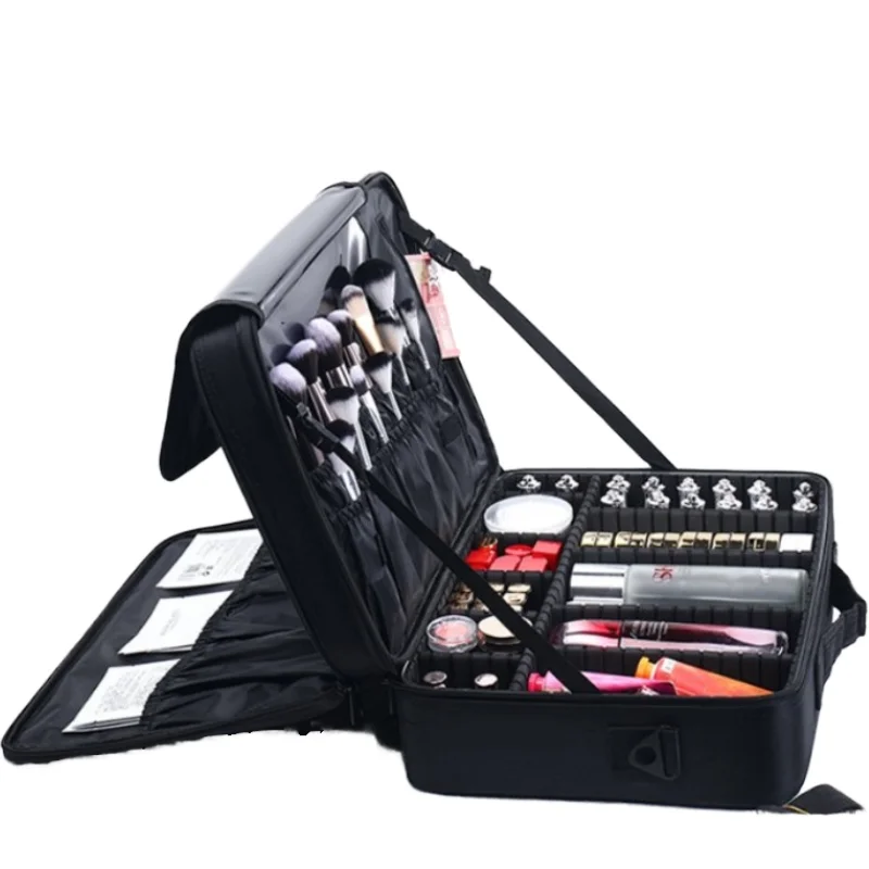 Makeup Brushes Organizer Bag Makeup Artist Cosmetic Case Makeup Handbag Travel Portable Cosmetic Bag