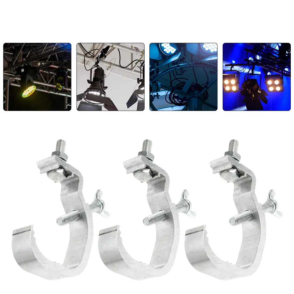 6 Pcs Stage Light Hook Spot Lights Spotlight Clamps Heavy O-clamp Aluminum Clips Metal Camp Truss Lighting