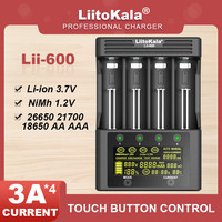 LiitoKala Lii-600 Lii-500 Lii-500S  18650 Battery Charger Li-ion 3.7V and NiMH 1.2V 26650 21700 26700 AA AAA SC C Capacity test