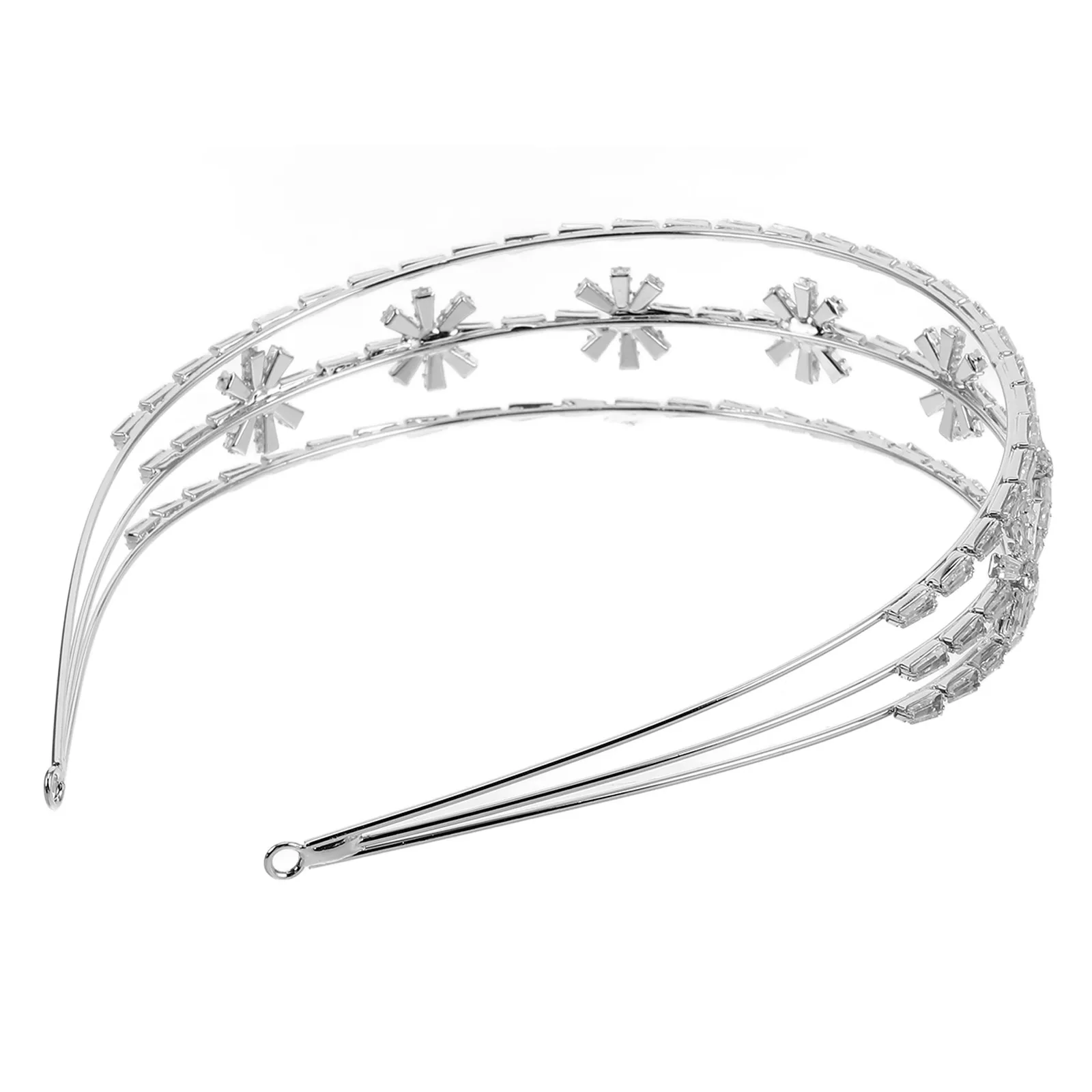 

Crystal Zircon Crown Headband Bridal Hair Hoops Tiara Wedding Decor Women Headdress Party Accessories