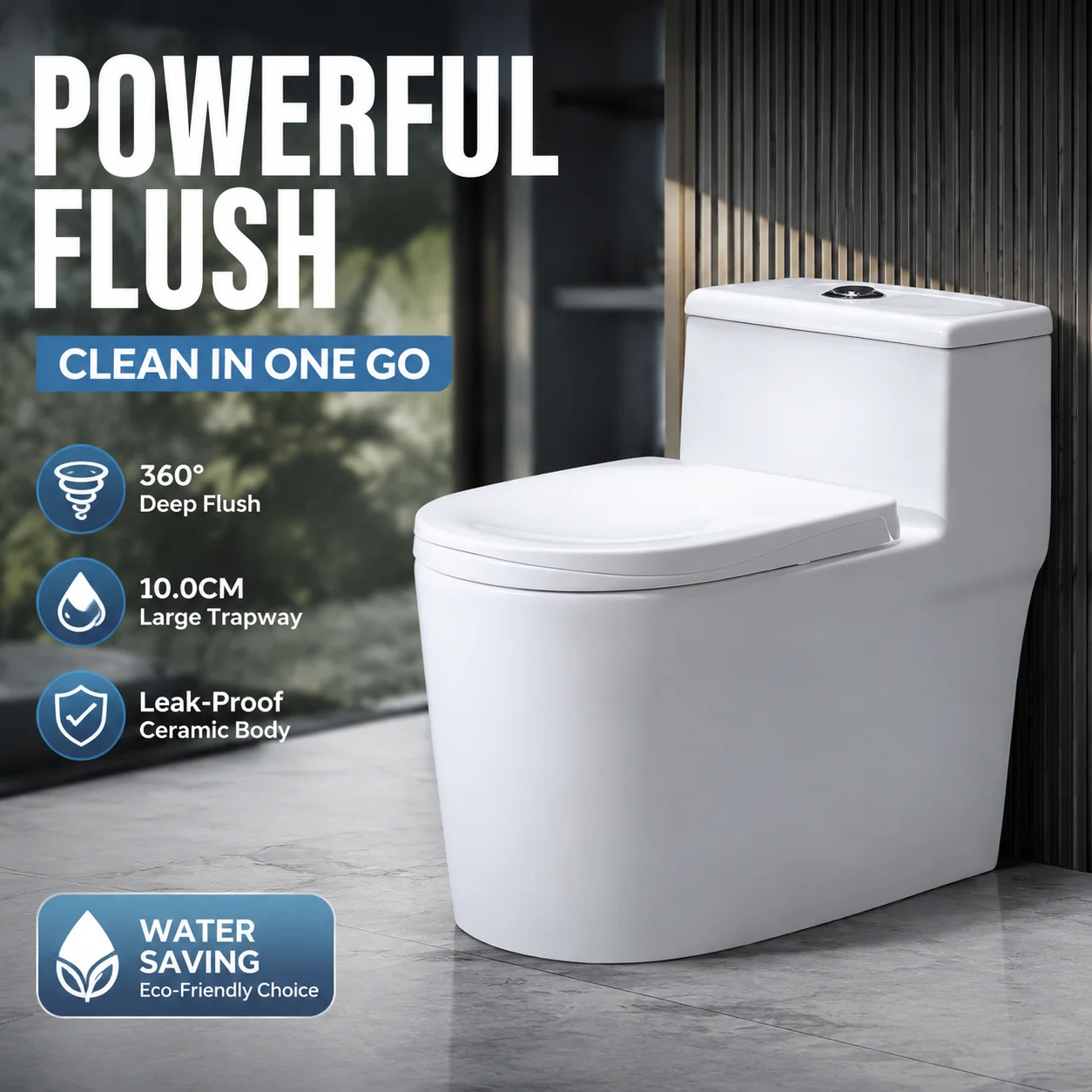

Home bathroom toilet seat with large diameter,anti-fouling,splash-proof,silent super vortex water-saving high-flush force design