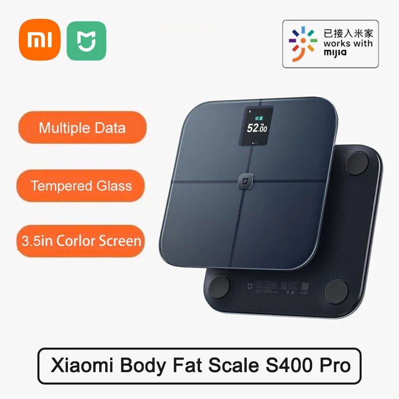 

Xiaomi Mijia Body Fat Scale S400 Pro 3.5in TFT Color Screen Bluetooth5.1 Smart Home Body Composition Scale Work with Mijia APP
