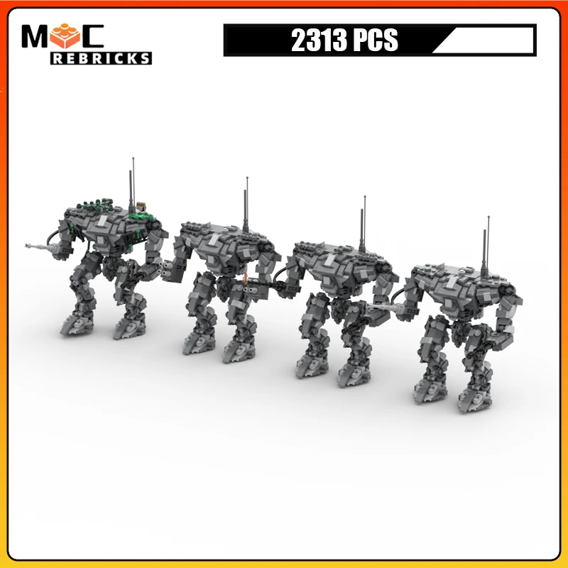 

MOC Building Blocks Star Movie Space War Battle Robot High-tech Humanoid Weapon Mecha Model Sets DIY Brick Toys Kids Puzzle Gift