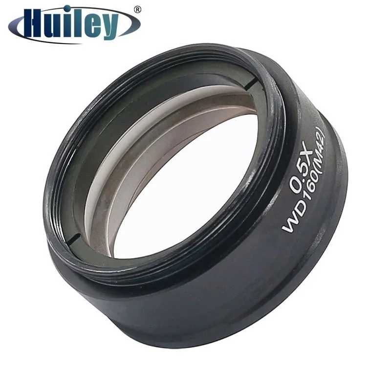 0.5x WD165 Working Distance 160 mm Barlow Auxiliary Reduction Objective Lens with Mounting Thread 42 mm for Stereo Microscope