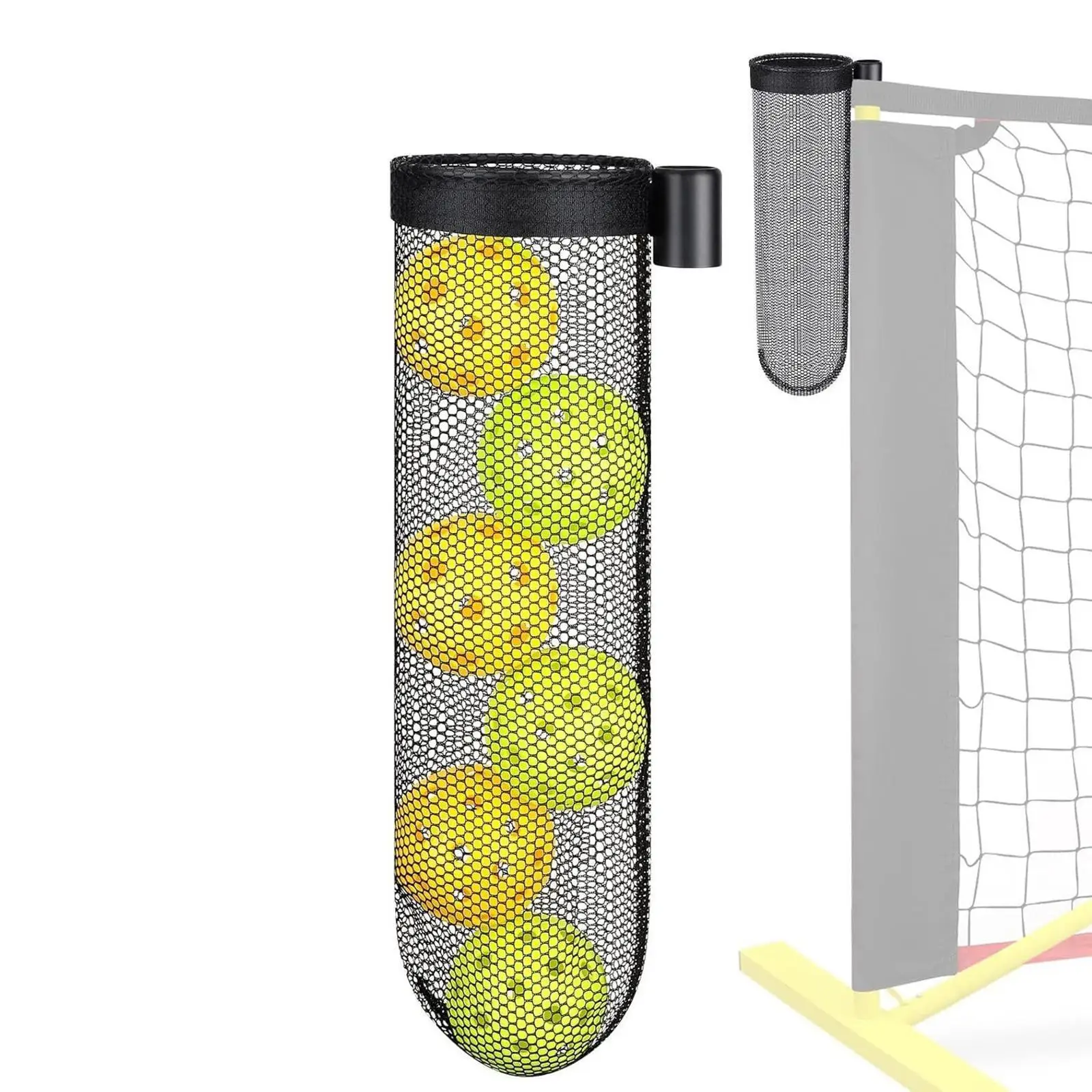 

Pickleball Ball Net Organizer Sturdy Storage Mesh Bag Compact Ball Holder for Practice and Game Equipment