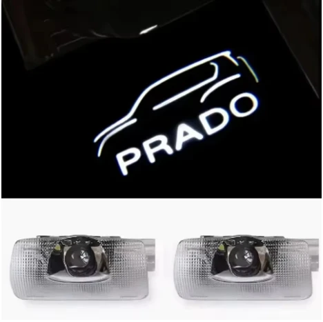 2pcs Door For Toyota PRADO Logo Light Toyota Ghost Shadow Light PRADO Welcome Light Puddle Lamp For Toyota PRADO 150 4000 2700