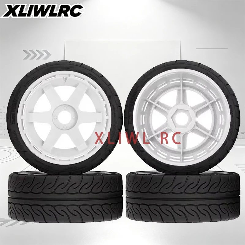 4pcs 110mm 1/7 1/8 RC Rally Off-Road Buggy Tires Wheel 17mm Hex for 1/7 KM Rally WRC Citron C3 MJX Hyper Go 7303 7304 FS Racing