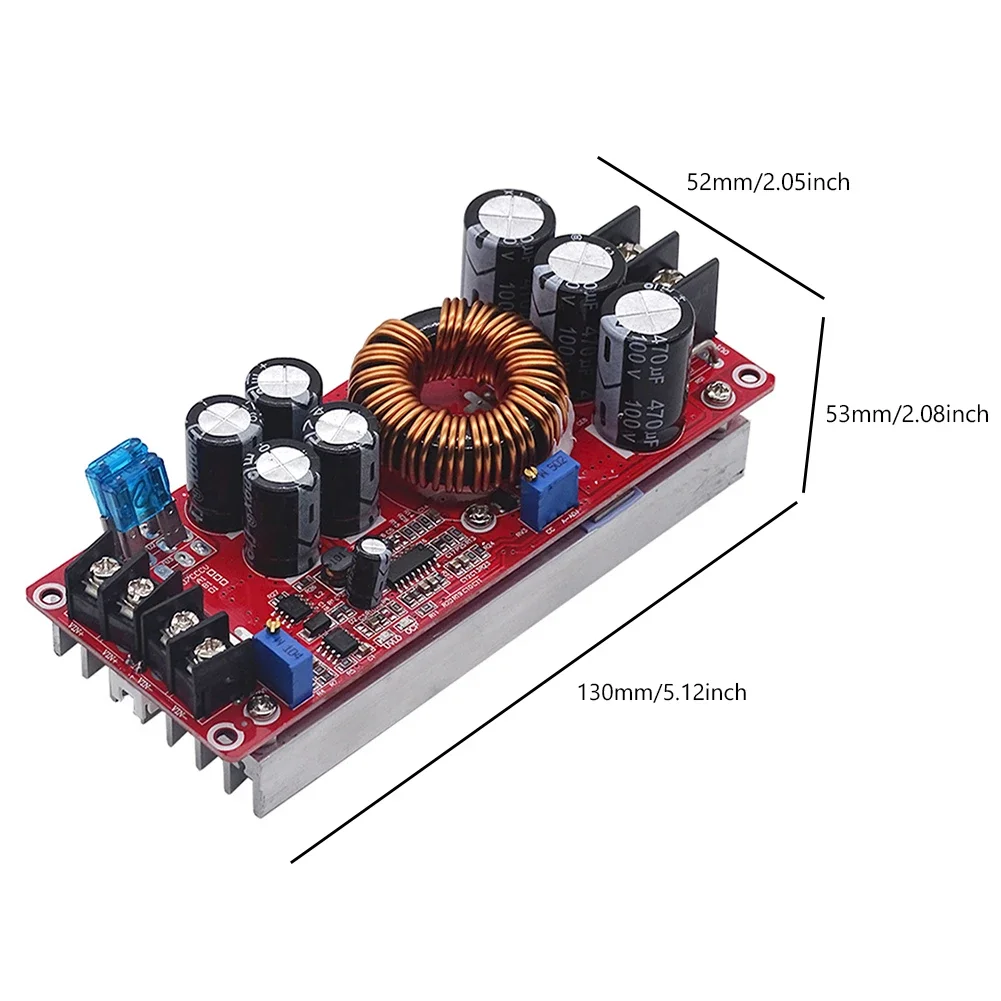 1200/1800W 40A DC DC Converter Boost In DC10-60V Out 12-83/90V Step-up Power Supply Module Overcurrent Protection Step Up Module