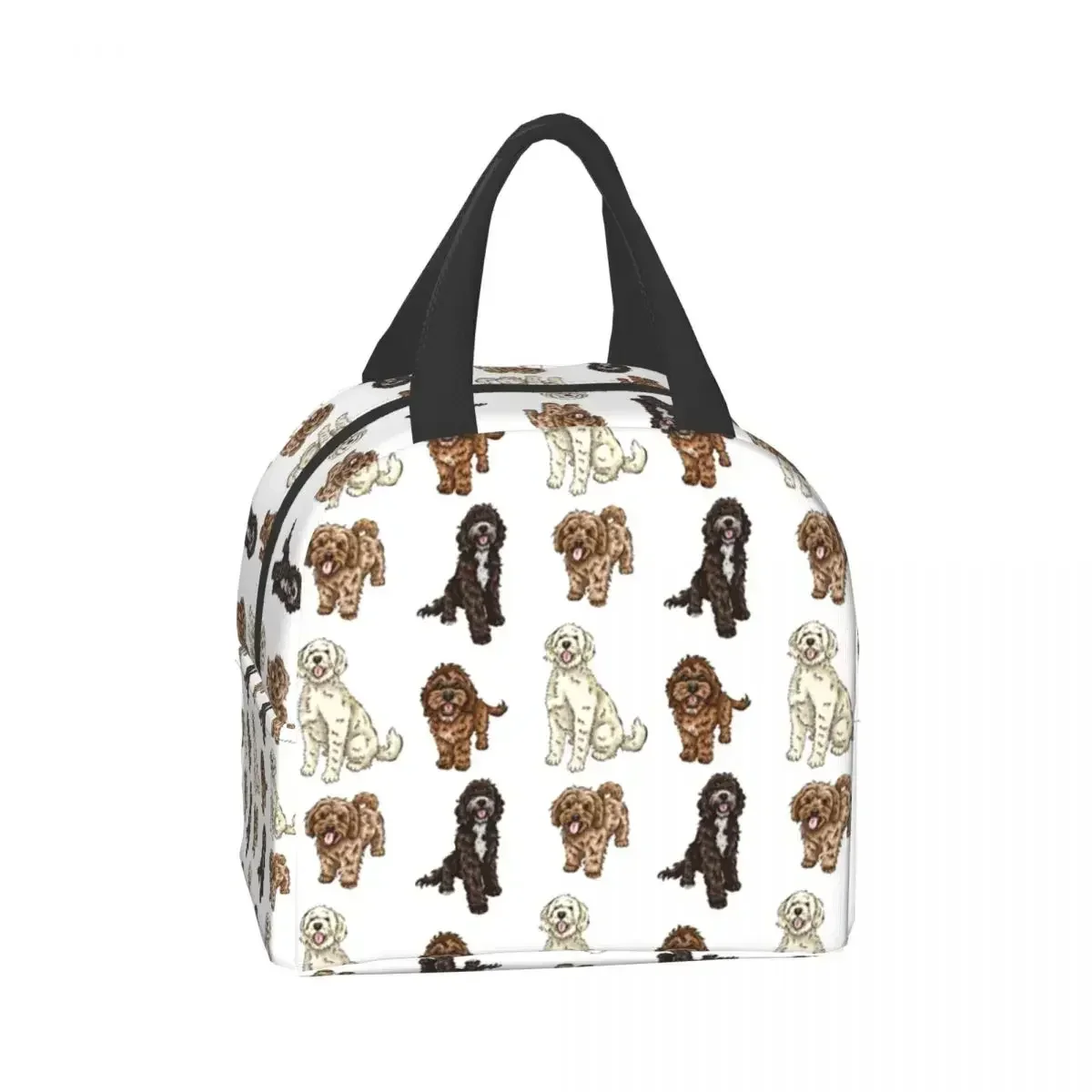 Poodle Cross Collection Insulated Lunch Bag For Women Waterproof Labradoodle Sproodle Thermal Cooler Lunch Tote Office School