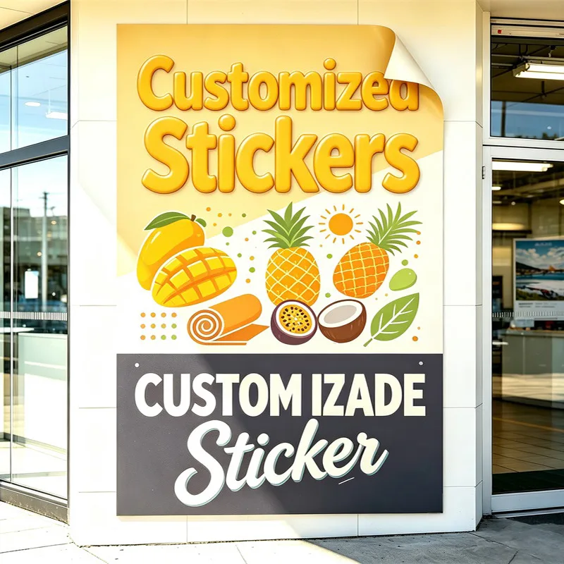 Any Size 100 cm Custom Stickers Suitable For Supermarket Bookstore Coffee Shop Massage Parlor Commercial Advertising Promotion