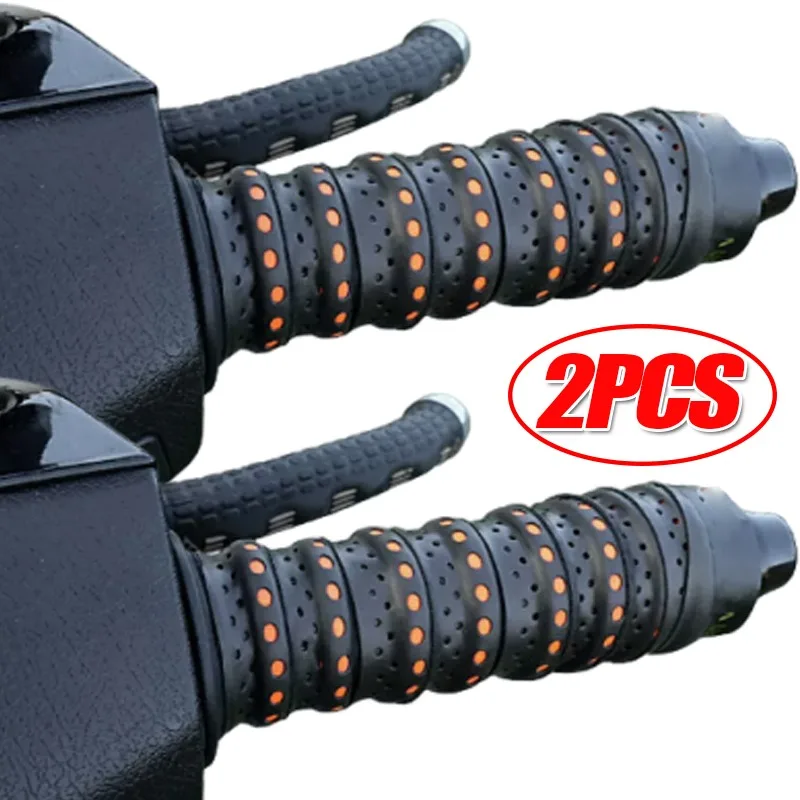 สายรัดแฮนด์มอเตอร์ไซค์แบบนุ่มกันกระแทก 1/2 ชิ้น สายรัดแฮนด์จักรยานแบบนุ่ม PU ทนทาน ป้องกันการกระแทก