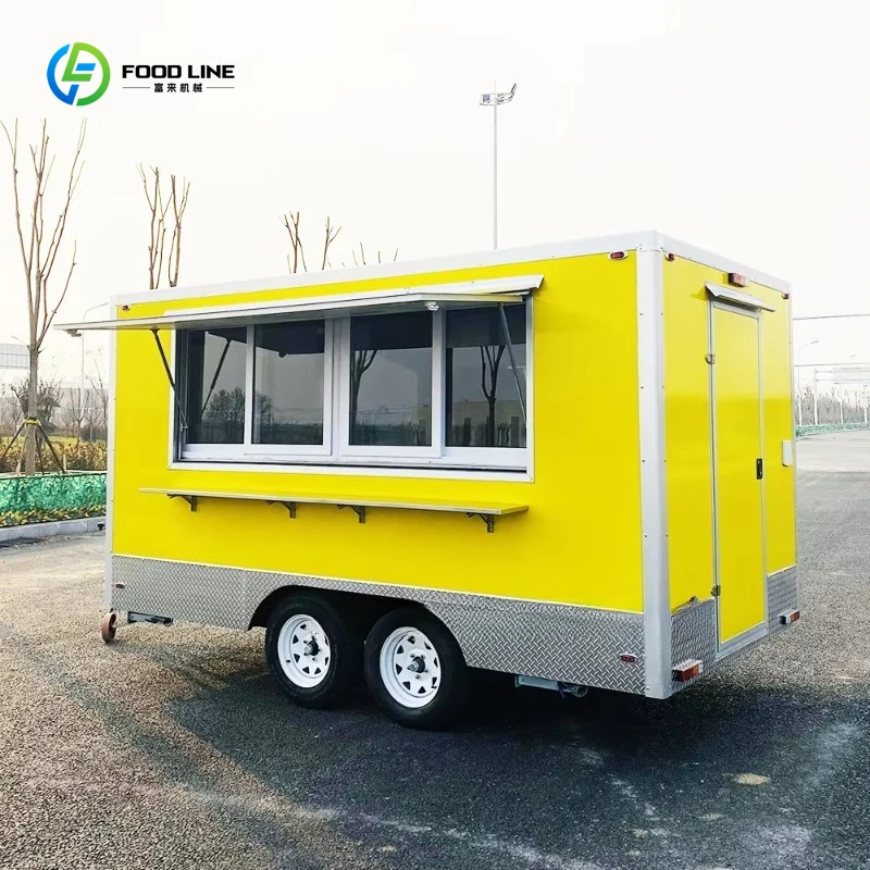 Concession Catering Coffee Food Trailers Furgoneta de comida totalmente equipada Caminhão móvel de sorvete com cozinha completa