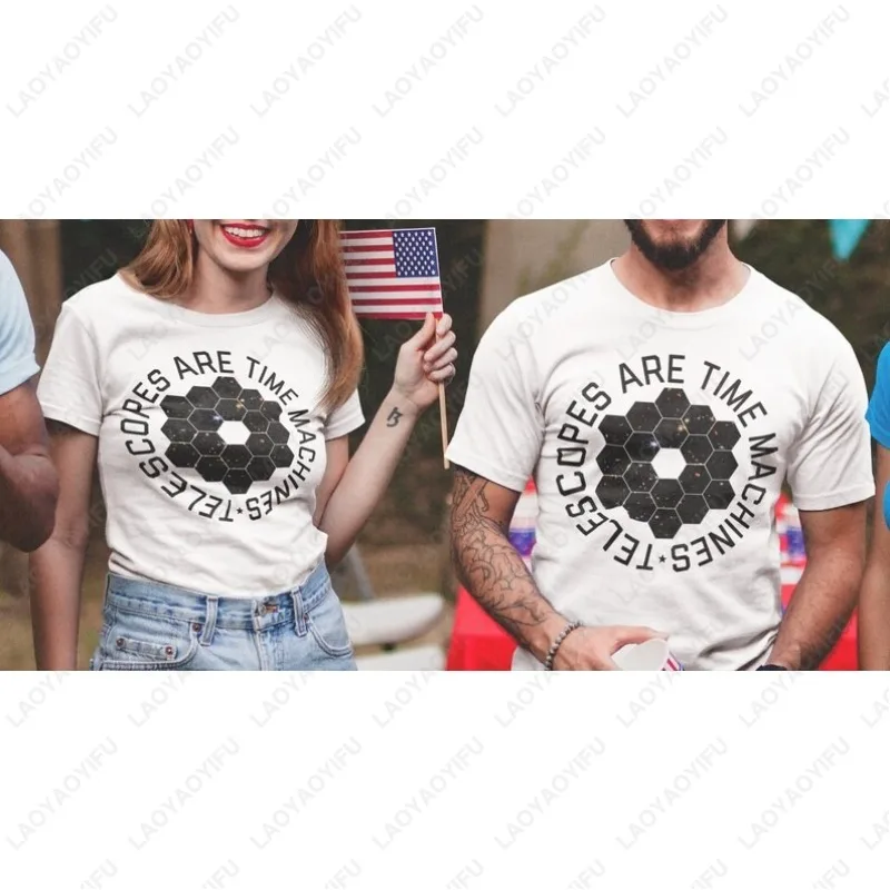 James Webb Space Telescope JWST Clothing Astronomy Science Vintage Men Women Cotton Tees Simple Leisure Hipster Fun Tshirt Gift
