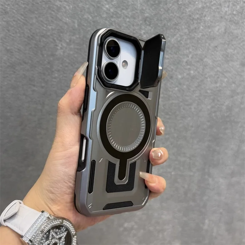 

Lens Bracket Magnetic Phone iphone16promax 15pro 14/13/12Drop-Resistant Protective Cover