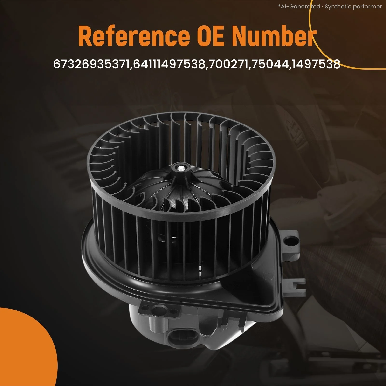 Blower Motor w/ Fan for Mini Cooper S 1.6L 2005-2008 67326935371 64111497538 HVAC