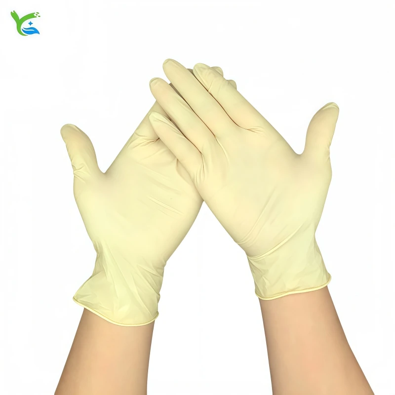 

Одноразовые 9-дюймовые очищенные латексные перчатки оптом, гладкие износостойкие утолщенные перчатки для промышленной защиты и охраны труда