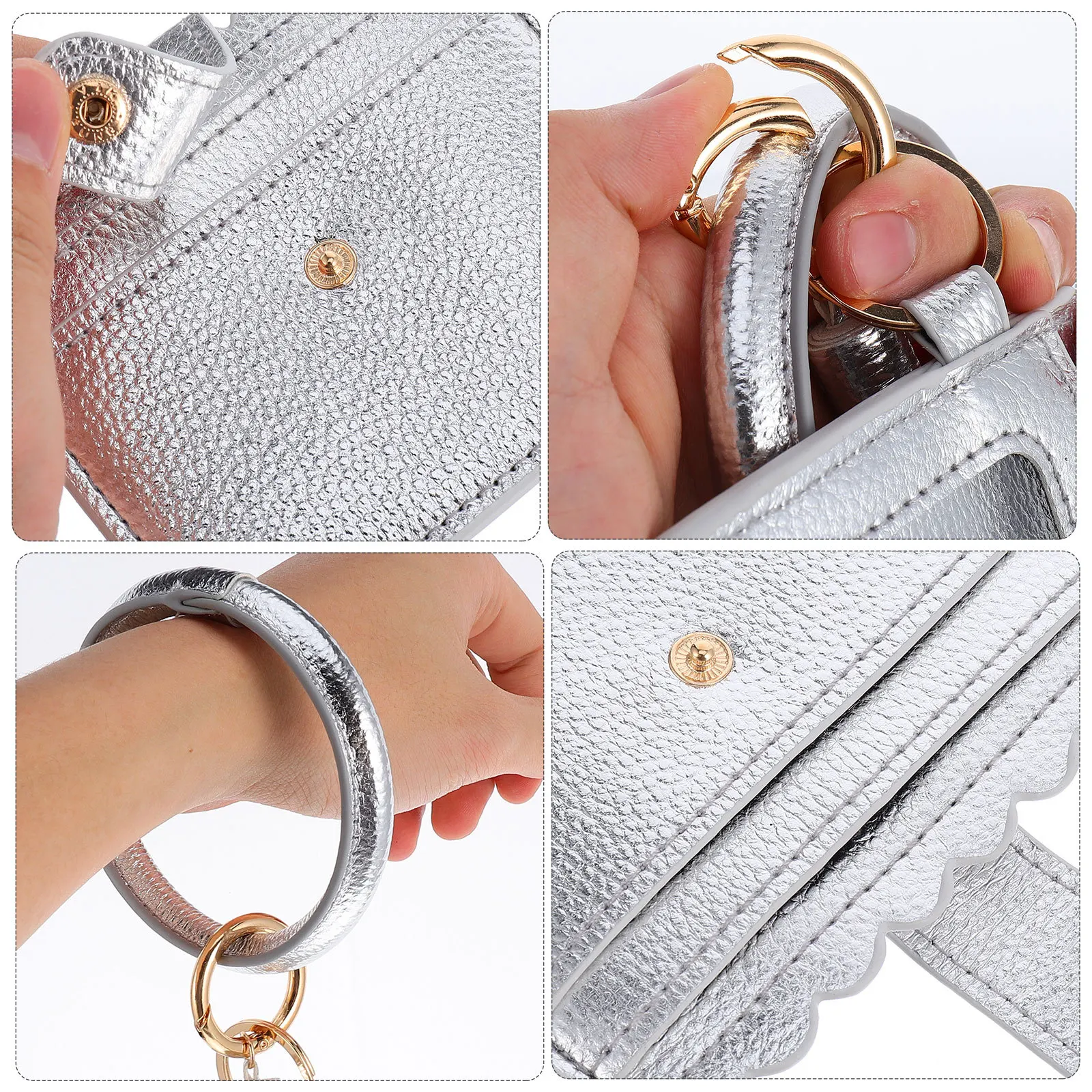 المرأة بو شرابة مخلب المحفظة محفظة سوار المعصم عملة حامل بطاقة حقيبة يد أنيقة أنيقة في الهواء الطلق حمل