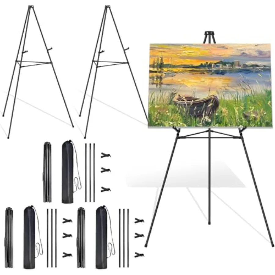 

Easel Stand for Sign Picture Stands for Display Photo Stand Floor Standing Tripod Black Easel with Support Rods Welcome Board S