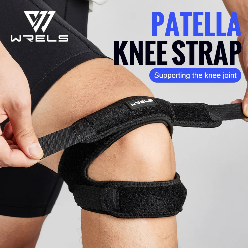 

WRELS 1Pcs Sports Patella Strap Adjustable Knee Sleeve Professional Patella Knee Brace Pro Support for Running Riding Football