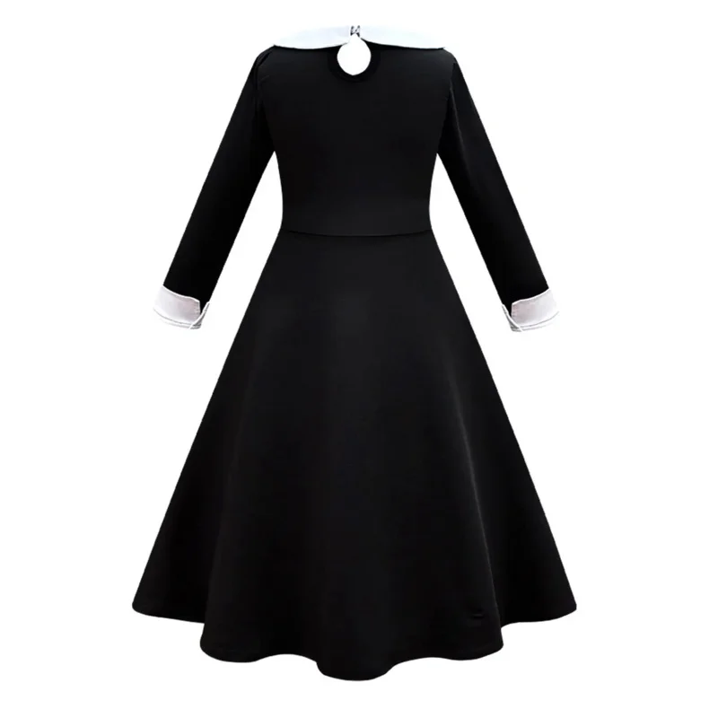 Vestido gótico de manga larga para niños, ropa kawaii, Morticia, lolita, Princesa, Halloween, fiesta de cumpleaños, regalo para niñas, nuevo