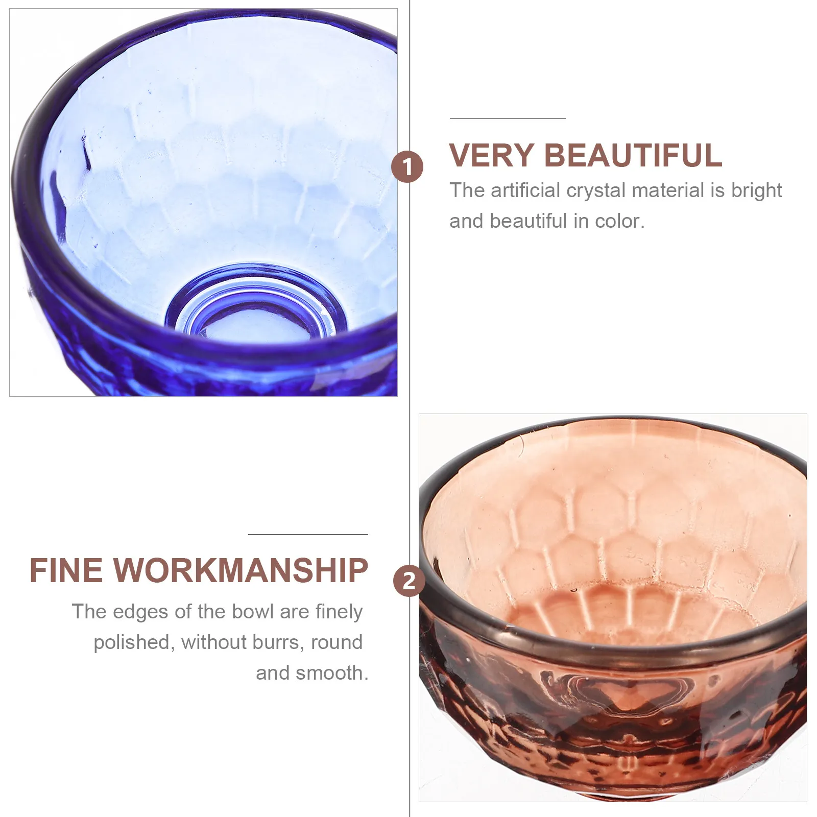 Buddhist Offering Bowls 4 Piece Set Artificial Crystal Water Cups for Temple Home Altar Worship Decor - view 3