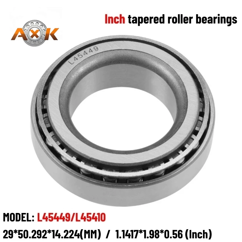 L44649/L44610 ID*29.988MM  L45449/L45410 ID*29MM  Outer Diameter 50.292 Height 14.224mm Inch Tapered Roller Bearings