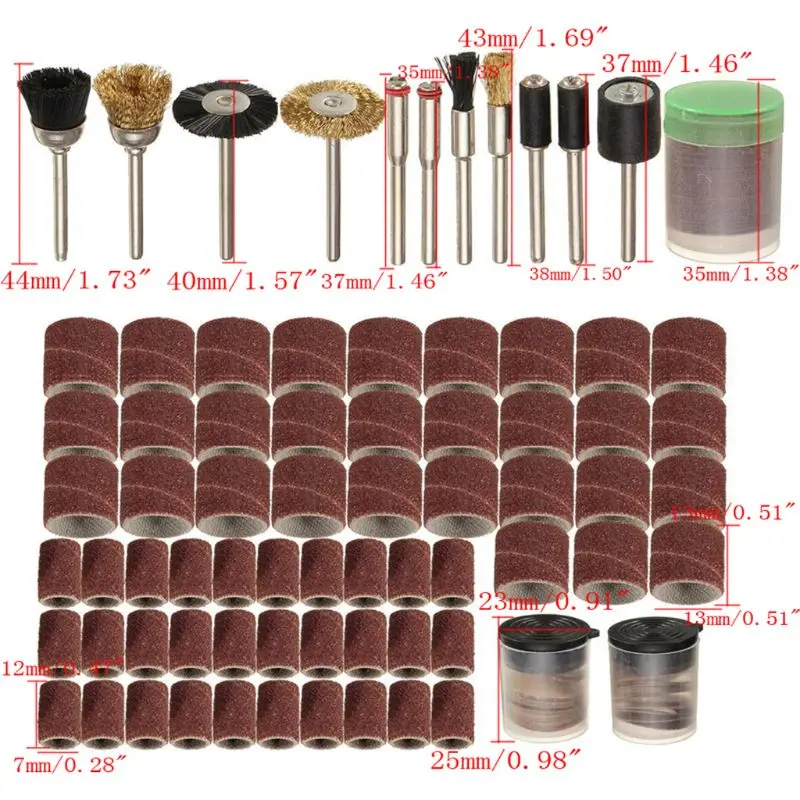 150 Buah Alat Listrik Putar Cocok untuk 1/8 "Set Bit Aksesori Poles Pengamplasan Batang Drop Shipping