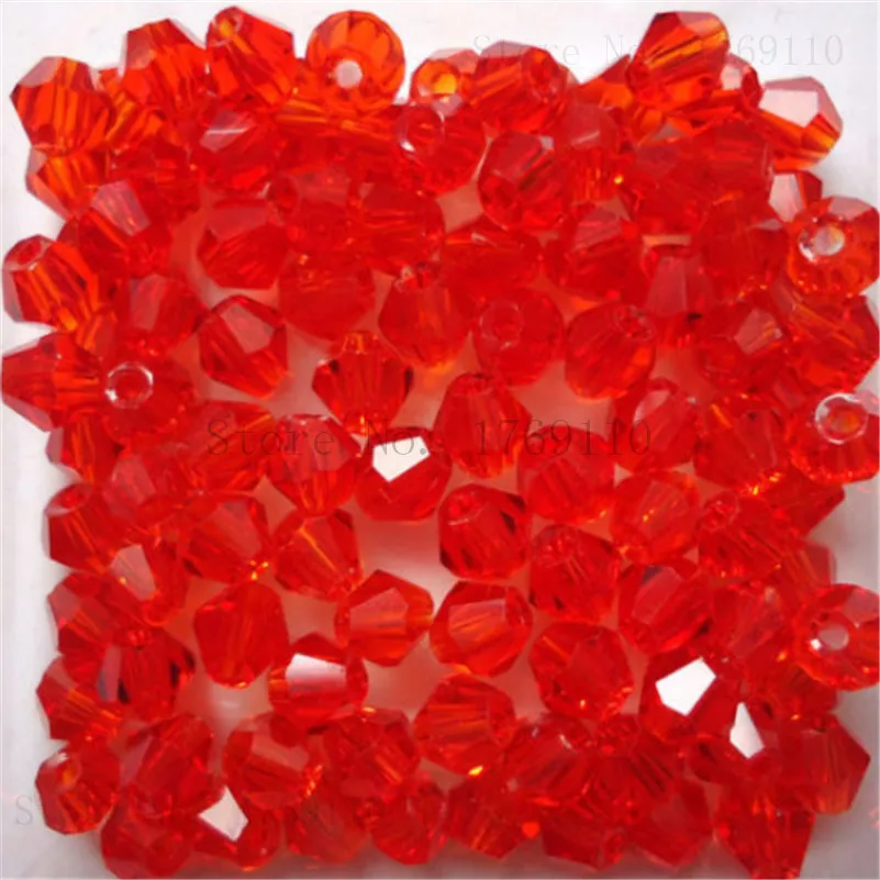 Isywaka New Design Color 100pcs 4mm Bicone Austria Crystal Beads Charm Glass Bead Loose Spacer Bead for DIY Jewelry Making