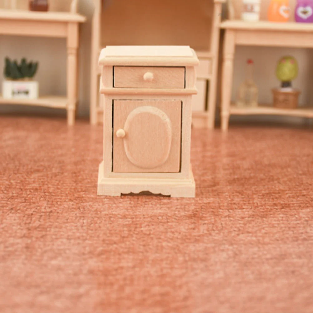 Mini muebles modelo mesita de noche en miniatura adorno de casa micropaisaje tocador creativo