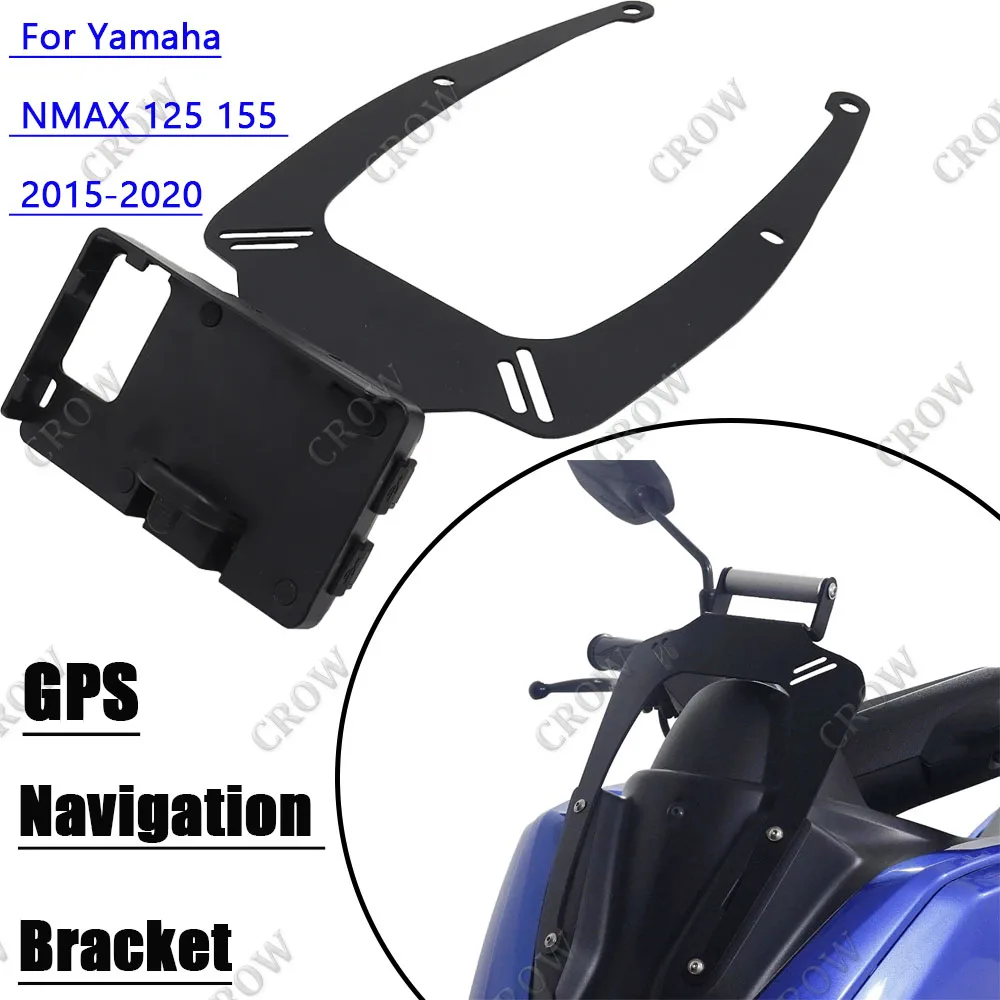 Dla YAMAHA NMAX 125 i 155 nowy motocykl GPS uchwyt na telefon komórkowy USB bezprzewodowe ładowanie uchwyt nawigacyjny 2015-2020