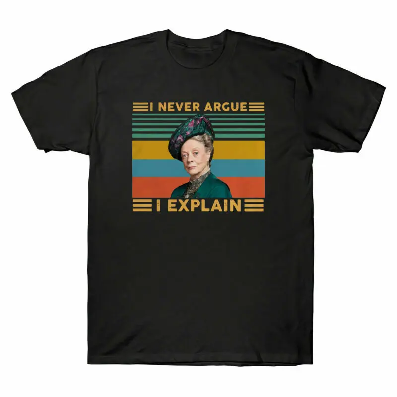 I Never Argue I Explain Retro Sunset Vintage Men's Short Sleeve T-Shirt Cotton