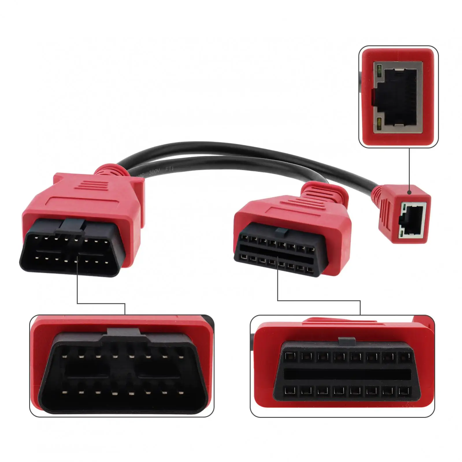 Ferramenta de diagnóstico de digitalização de divisor de agulha OBD 2 16 adequada para BMW, dispositivo de diagnóstico de falhas de cabo tipo Y