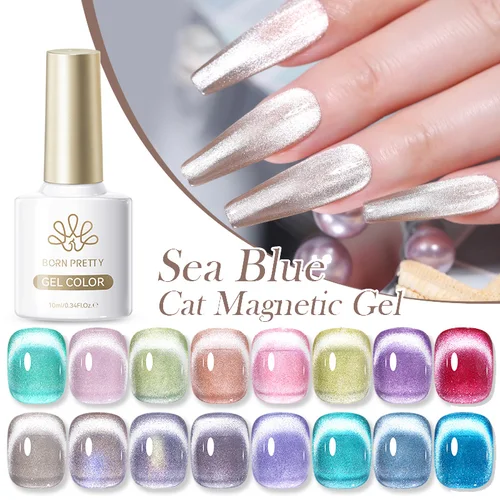 Imagen 2 del producto BORN PRETTY 10ml brillo brillante gato esmalte de uñas de Gel magnético semipermanente remojo UV LED barniz de manicura arte de uñas