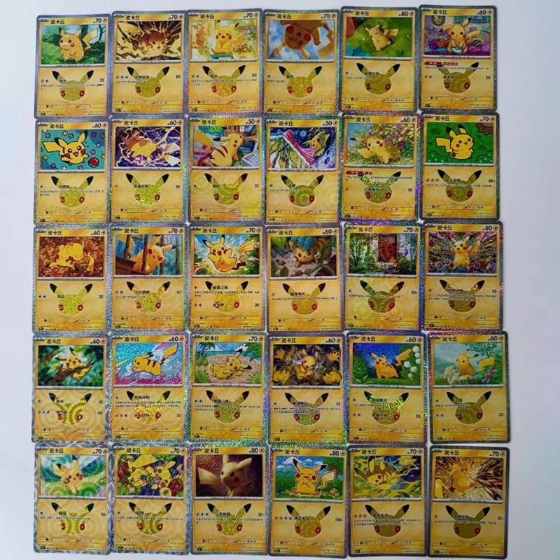 New Hot Pkm TCG 30th Celebration 30 Pkq Cards By 30 Artists Full Set 2026 Collectible  Anime Card Exquisite Gift Toys