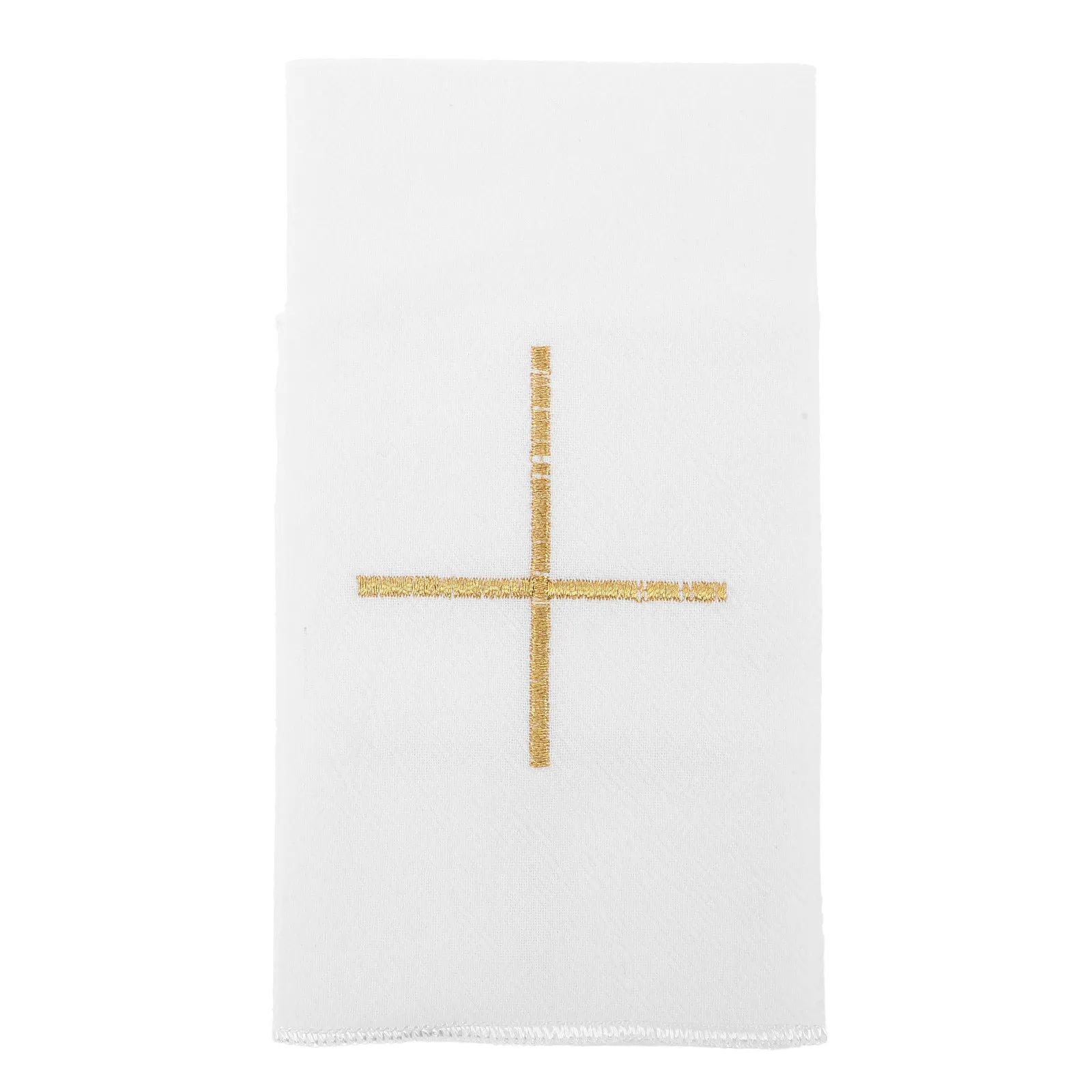 

Linen Corporal for Churches Church Ceremony Cloth with Embroidered Cross Linen Altar Corporal Purificator for Sacramental