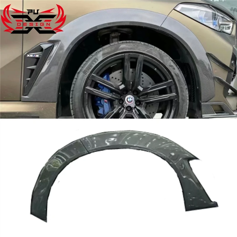 

For BMW X5M F95 Carbon Fiber Front Lip Front bumper 4PCS Wheel eyebrows Canards Body Kit Retrofit accessories