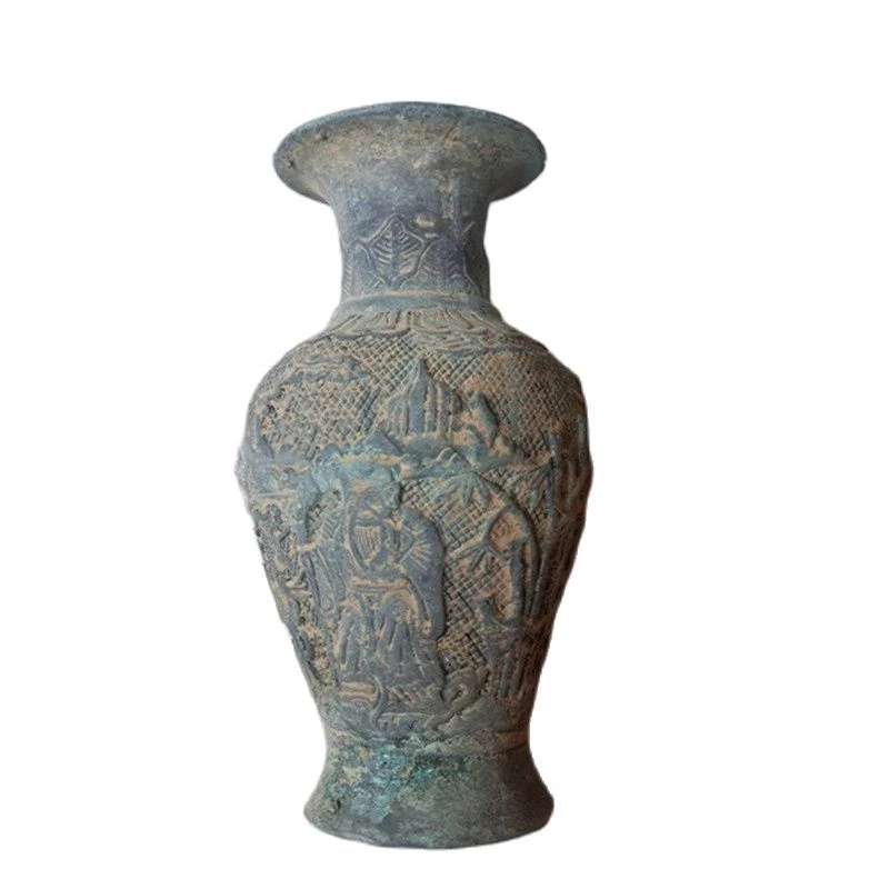 Bronze unearthed from antiques collection of fulushou collection of bronze vase decoration collection of zhenzhai decoration