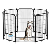 8 Panel Portable Playpen 80cm/100cm Height Foldable Exercise Pen with Carrying Bag Indoor/Outdoor Puppy Play Yard for Dogs Pets
