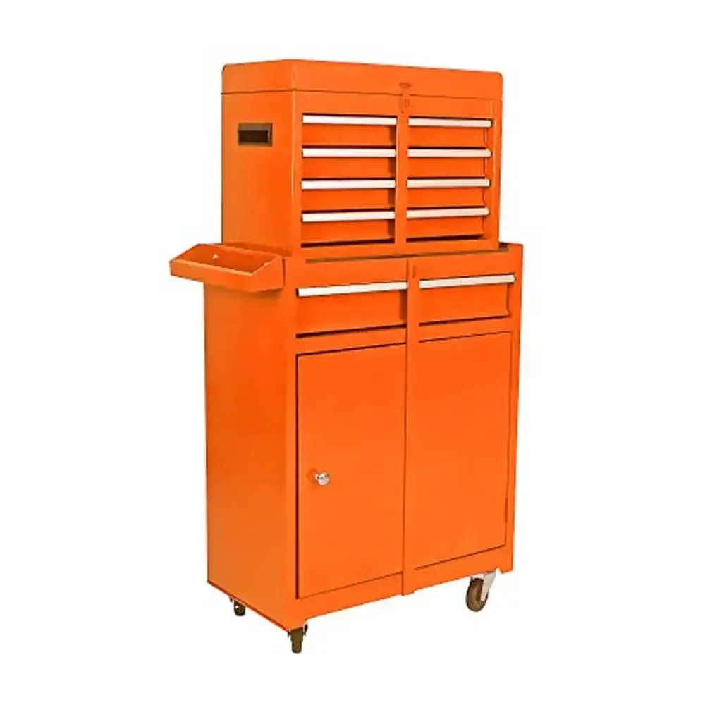 Rolling Tool Cart Toolbox Drawer Cabinet Shelf Wheels Metal Storage Organizer Chest Racks Hooks 230LBS Capacity Steel Durable